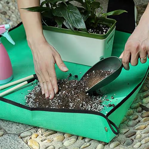 FANTIAN Potting Mat for Indoor Plant Transplanting, 29.5" X29.5" Waterproof Repotting Mat, Foldable Soil Change Mat Gardening Planting Mat - Gifts for Plant Lovers - size: 29.5" X 29.5"