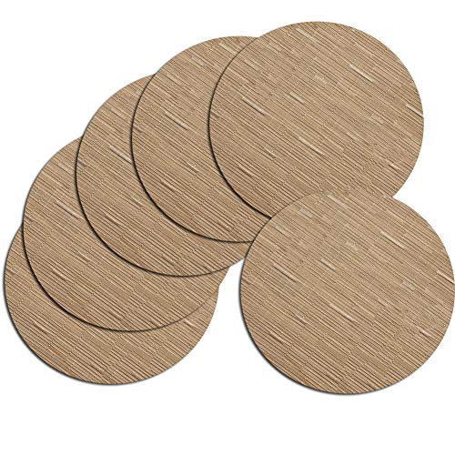 Round Placemats Set of 6, 13.8 Inch, Brown | Heat-Resistant Stain-Resistant, Woven Kitchen Table Mats, Washable, Non-Slip, For Christmas Decoration Home Wedding Party - color: Brown, size: Set of 6