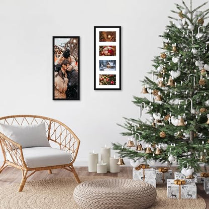 Fixwal 8x20 Collage Picture Frame, Holds Four 4x6 Photos, PVC | Shatter Resistant Plastic Cover, Wall Decor - size: 8x20（4-4x6）