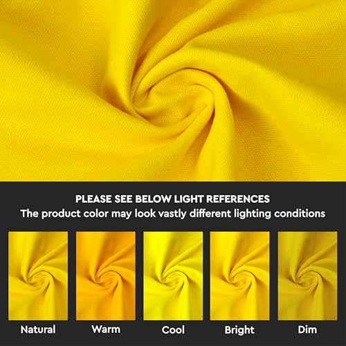 Encasa XO Throw Pillow Covers, Cotton, No Inserts 12"x12" Sunbeam Yellow | Durable Cotton Canvas | Concealed Invisible Zipper | Ideal for DIY & Embroidery | Living Room & Couch | Set of 2 - color: Sunbeam Yellow, size: 12" x 12" (Pack of 2)