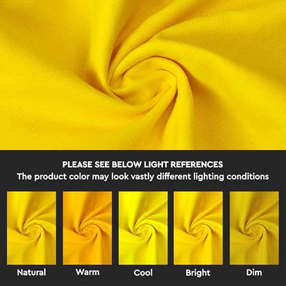 Encasa XO Throw Pillow Covers, Cotton, No Inserts 12"x12" Sunbeam Yellow | Durable Cotton Canvas | Concealed Invisible Zipper | Ideal for DIY & Embroidery | Living Room & Couch | Set of 2 - color: Sunbeam Yellow, size: 12" x 12" (Pack of 2)