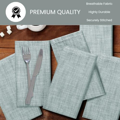 Cloth Dinner Napkins 100% Cotton Set of 6 - Soft Durable Washable - Ideal for Farmhouse Parties Wedding Christmas Easter - Perfect Everyday Use Table Cloth Napkins 18x18 Sage Green - color: Sage Green