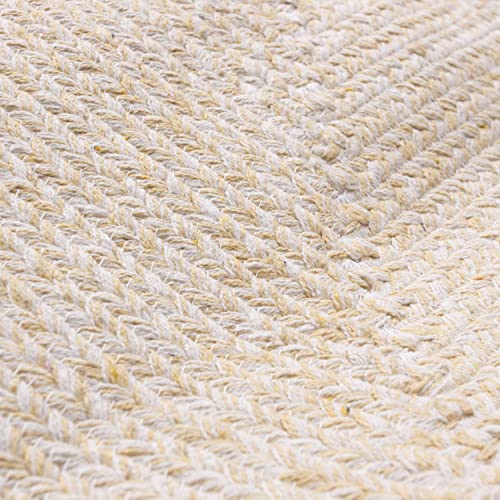 Super Area Rugs Farmhouse Braided Rug Cotton Kitchen Reversible Carpet, Yellow & White, 2' X 3' Rectangle - color: Yellow & White, size: 2' x 3' (Rectangular)