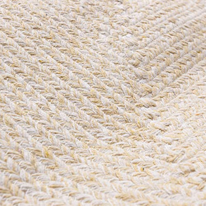 Super Area Rugs Farmhouse Braided Rug Cotton Kitchen Reversible Carpet, Yellow & White, 2' X 3' Rectangle - color: Yellow & White, size: 2' x 3' (Rectangular)