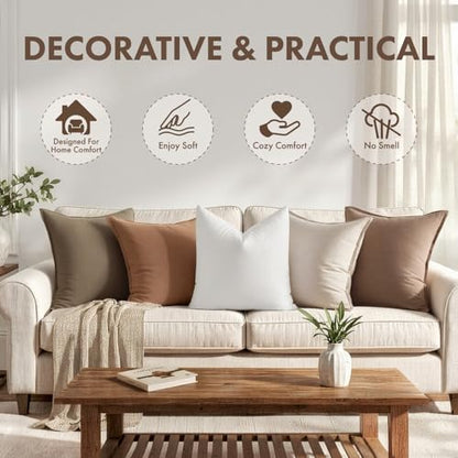 MIULEE 16x16 Inch Synthetic Down Alternative Pillow Insert | Decorative Throw Pillow 16 x 16 Inch Body Bed Sleeping Ultra Soft Fluffy Form for Sofa Couch Bed - size: 16x16Inch (pack of 1)