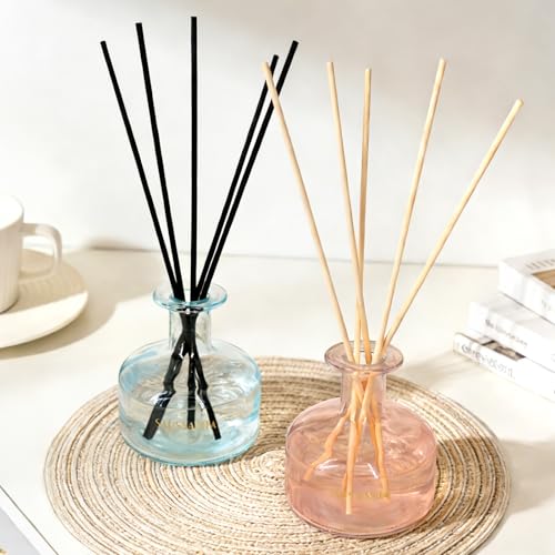 11 inch Diffuser Sticks 100 Pack, Diffuser Reeds Sticks Refill for Home and Bathroom, Diffuser Reeds Sticks for Scented Diffuser Nude&Black - color: Nude&black