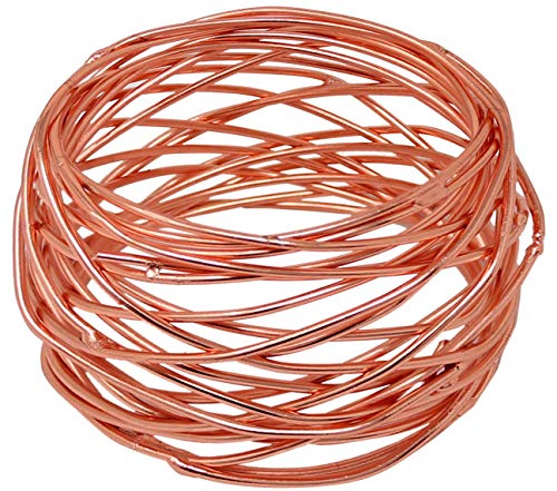 ITOS365 Handmade Round Mesh Napkin Rings Holder for Dinning Table Parties Everyday, Set of 12 - color: Copper