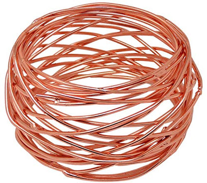 ITOS365 Handmade Round Mesh Napkin Rings Holder for Dinning Table Parties Everyday, Set of 12 - color: Copper