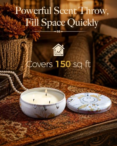 M&SENSE 3 Wick Sunkissed Citrus Scented Soy Candles 12 oz | Triple Wick, 40 Hour Long Burn, Non-Toxic,100% Natural Soy Wax, Stress Relaxing Aromatherapy Candle Gift for Women Men - color: Sunkissed Citrus