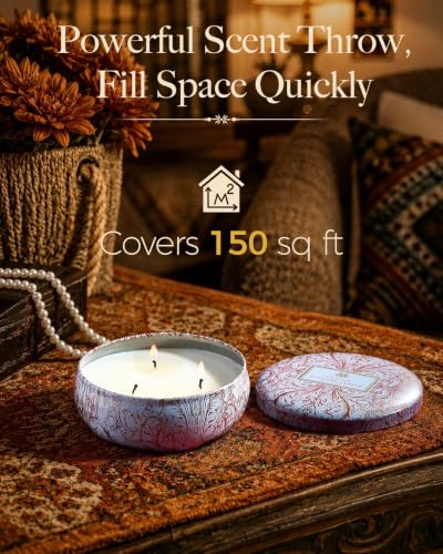 M&SENSE Pumpkin Apple Pie Scented Candles,3 Wick Soy Candles for Home Scented, 12oz Travel Aromatherapy Candle for Stress Relief, 40 Hour Burn Time - color: Pumpkin Apple Pie