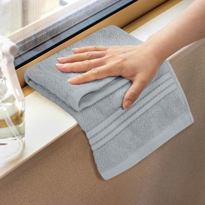 Utopia Towels 12 Pack Premium Wash Cloths, 12x12 in, 100% Cotton, Cool Grey | Highly Absorbent Soft Feel Lightweight Washcloths - Premium Ring Spun Cotton, Ideal for Bathroom, Spa, Gym & Face - color: Cool Grey