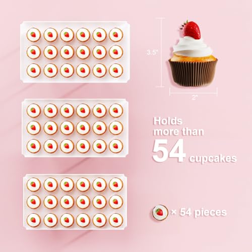 Bakzon 3 Pieces Cupcake Stand Holder, White Acrylic Dessert Table Display Set with Iron Support Legs for Birthday Candy Bar Décor Weddings, Parties Events