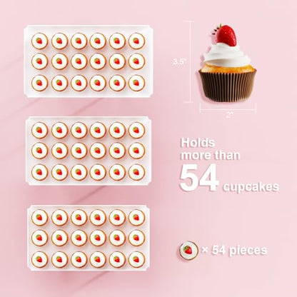 Bakzon 3 Pieces Cupcake Stand Holder, White Acrylic Dessert Table Display Set with Iron Support Legs for Birthday Candy Bar Décor Weddings, Parties Events