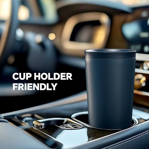 Ideus 17 oz Travel Coffee Mug, Double Wall Vacuum Stainless Steel Insulated Coffee Tumbler With Lid, Splash-Proof & Cup Holder Friendly, Keeps Drinks Hot/Cold, Dishwasher Safe, Navy - color: Midnight Blue