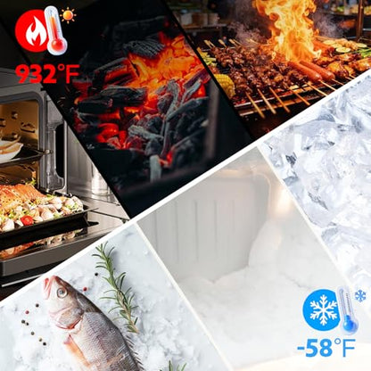 Liquid Silicone Gloves Food Grade Heat Resistant Waterproof Breathable for Baking Cooking Grilling Graffiti-Art Printing Large - size: Large