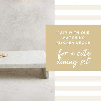 Santa Barbara Design Studio Waterfall Marble Tray - Elegant Table Display Riser Charcuterie Cheese Board Footed Stand, 14" x 10", White
