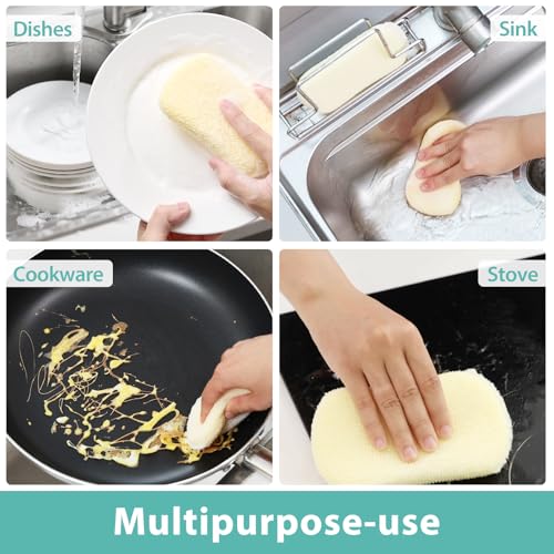 Mr. Scrub Sponges Kitchen Scrub Dish Sponge Scouring Pad, 24 Pack Cleaning Brush Scrubber Supplies for Soap, Dishwashing Dinnerware Sets Pan Pot Glass Dishwasher Sink Bathroom Towels Cloth Rags Holder - size: 24 Pack