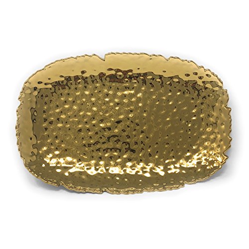 Pampa Bay Golden Millennium Titanium-Plated Porcelain 11-inch Platter, Gold