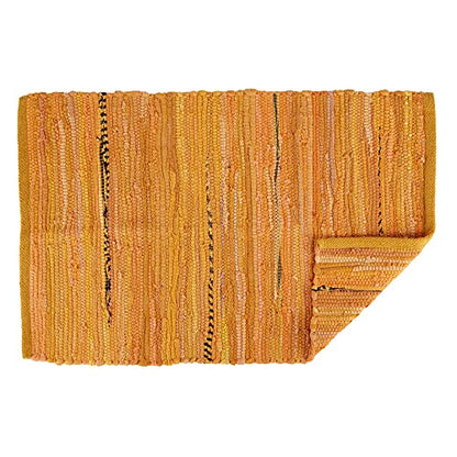 DII Chindi Home Collection Handwoven Multicolor Area Rag Run, 20x31.5, Mustard Yellow - color: Mustard Yellow, size: 1'8" x 2'8" (Rectangular)