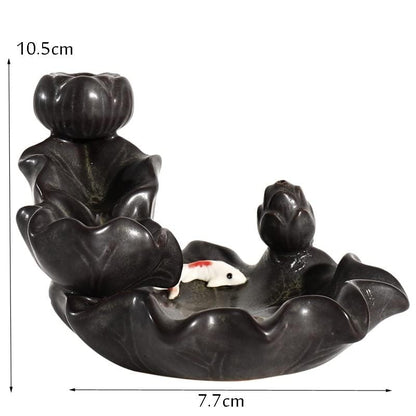 Ceramics Lotus Flower Incense Burner, Aromatherapy, Home Decor