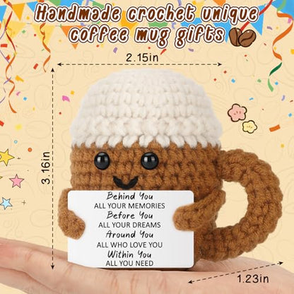 Xinezaa Graduation Crochet Coffee Gifts for Women Men New Beginnings | Back to School Gifts for Teen Girl Boy Daughter Son Friend Coworker Student, Inspirational Encouragement Emotional Support - style: Behind you