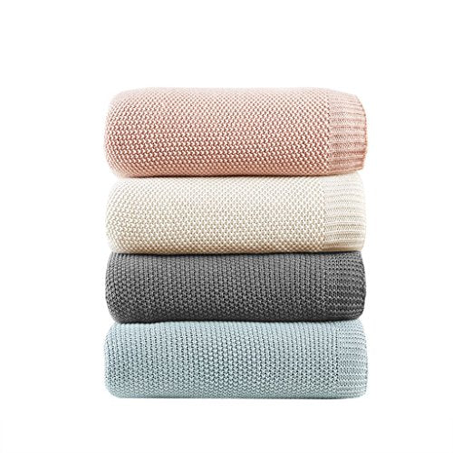 INK+IVY Bree Knit Throw Blanket for Bed, Sofa, and Couch, Lightweight, Breathable, Soft & Cozy Summer Blanket, Full/Queen (90 in x 90 in), Aqua - color: Aqua, size: Full/Queen (90 in x 90 in)