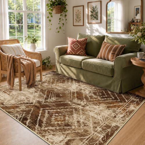 4'x6' Washable Area Rug for Living Room Bedroom Cow Print | Soft Western No Slip Low Pile Print Foldable Indoor for Kitchen Dining Room - color: Abstract/Cowhide, size: 4' x 6' (Rectangular)