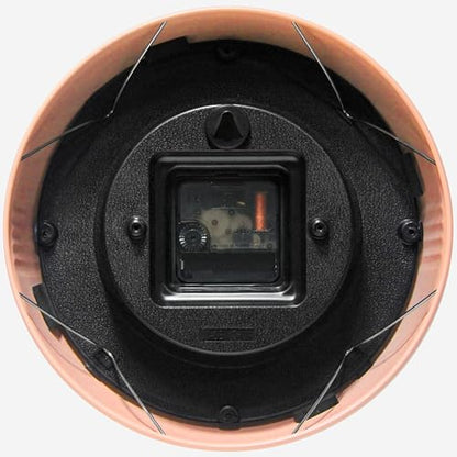 Infinity Instruments Retro 9.5 Inch Round Indoor Wall Clock, Peach Fuzz - color: Peach Fuzz, size: 9.5 Inch