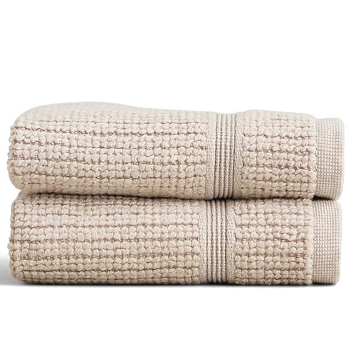 Douro Washcloths, 2 Pack Face Towels, 12 x 12 in, Clay | 100% Cotton Towels, Soft Absorbent Spa Towel for Facial, Made in Portugal, Quick-dry Towel, 550g GSM - color: Clay, size: Washcloths (12in x 12in)