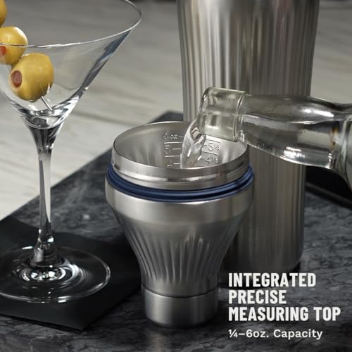 Diamond Edition Hybrid Cocktail Shaker Set, Stainless Steel, 28 oz | Diamond Edition Hybrid Cocktail Shaker Set with Vacuum Insulated Stainless Steel, Built-in Strainer, 28 oz - color: Stainless Steel