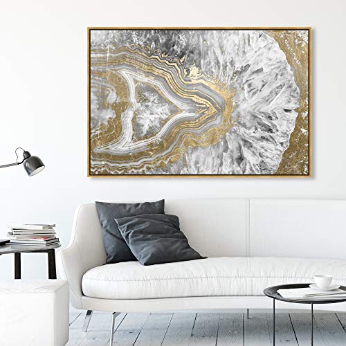 The Oliver Gal Artist Co.Abstract Framed Wall Art Canvas Prints 'Agate Geode Crystal' CrystalsAbstract Framed Wall Art Canvas Prints 'Agate Geode Crystal' Crystals54" x 36"Gold Frame1.0Count - size: 36"L x 54"W, style: Gold Frame