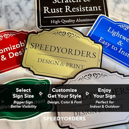 Custom Carved Metal Signs, Personalized Aluminum Design, Driveway Waterproof Signs, Design 1 Charcoal 10x7 In - color: Design 1 - Black Charcoal, size: 10x7 Inches