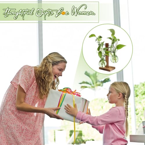 Plants Propagation Stations Bulb Glass Propagation Birthday Gift for Women | Garden Plant Lovers - 4 Bulb - color: Green