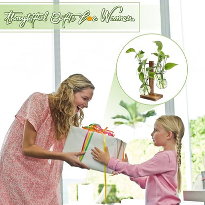 Plants Propagation Stations Bulb Glass Propagation Birthday Gift for Women | Garden Plant Lovers - 4 Bulb - color: Green