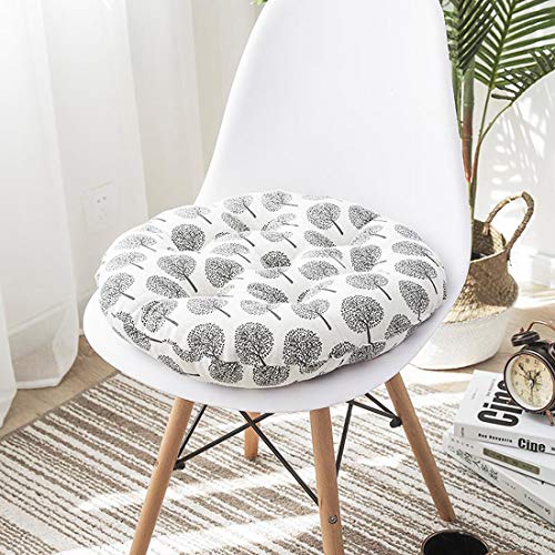 vctops Bohemian Soft Round Chair Pad Garden Patio Home Kitchen Office Seat Cushion Tree Beige White Diameter 16" - color: Tree Beige White, style: Diameter 16 Inch