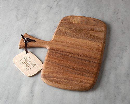 Ironwood Gourmet Small Rectangular Provencale Paddle Board, Acacia Wood | Small Rectangular Serving Board With Handle | Perfect For Serving Charcuterie & Snacks | Beautiful Acacia Wood Paddle Board - size: 12"L x 11"W