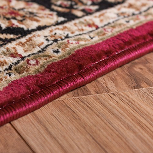 Well Woven Barclay Medallion Kashan Red Traditional Area Rug 7'10'' Round - color: Red, size: 7'10" (Round)