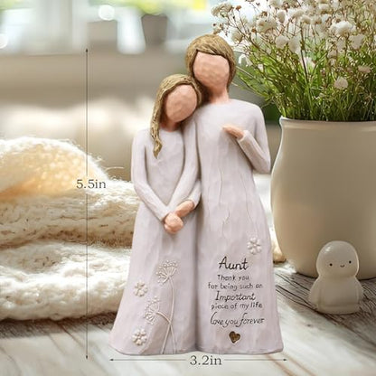 Aunt Birthday Gifts, Gifts for Aunt, Auntie Gift Ideas Figurine | Aunt Gifts, Best Aunt Ever Gift, Gift for Aunts from Niece, Aunts Gifts for Mothers Day, Christmas,Hand-Painted Resin Statue - style: Aunt gifts