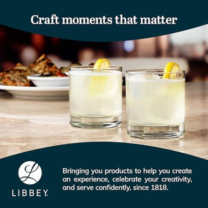 Libbey 916CD Heavy Base Rocks Glasses Set, Simple Glassware Drinking Glasses Set of 24, Stylish, Dishwasher Safe Glasses for Cocktail Parties And More - color: Heavy Base Rocks 24