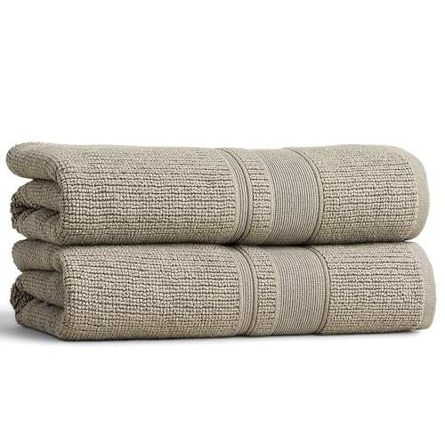Douro Bath Towels 2 Pack, 54.25 x 26.5 in, Eucalyptus | 100% Cotton Bath Towels Set, Large Soft Absorbent Spa Towels, Made in Portugal, Quick-dry Towel, 550g GSM - color: Eucalyptus, size: Bath Towels (54.25in x 26.5in)