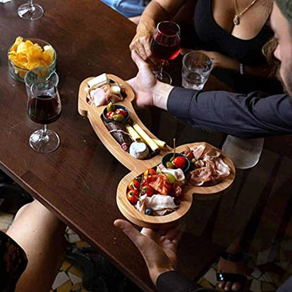 Funny Aperitif Board,Cheese Board and Solid Wood charcuterie Platter,Ideal Bachelor Party and Wedding Gift,Funny and Gag Gift,Novelty Kitchen Cutlery. (Small(10 inches/24 cm)) - size: Small(10 inches/24 cm)