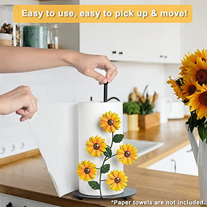 Sunflower Paper Towel Holder Sunflower Kitchen Decor and Accessories Yellow | Sunflower Kitchen Decor and Accessories Yellow Paper Towel Holder Sunflower Decor Set Flower Cute Unique Farmhouse Country