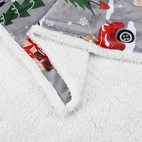 Catalonia Christmas Sherpa Throw Blanket, Xmas Theme Throws, Plush Fleece Couch Blanket |Super Soft, Comfy, Cozy, Fluffy, Warm | 50x60 inch,Truck - color: Truck, size: 50"x60"