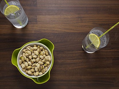 Joseph Joseph DDWG010GB Double Dish Pistachio Bowl and Snack Serving Bowl, Green/White - color: Green/White