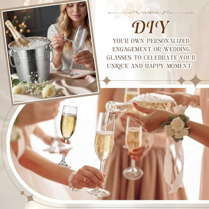meekoo Champagne Bucket Set, 3 Qt Stainless Steel with 2 Flutes | Wine Bucket for Champagne Service, Double-wall Construction, Side Handles, Weddings and Cocktail Parties