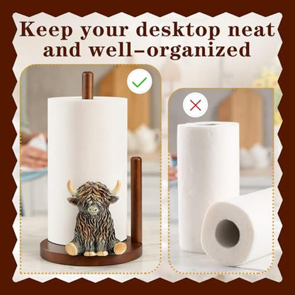Highland Cow Paper Towel Holder Cute Highland Cow Kitchen Decor - style: Highland Cow