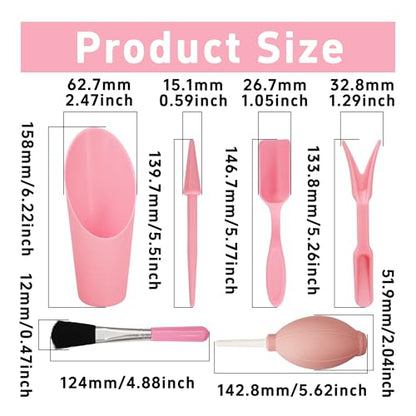 6Pcs Mini Succulent Tools Set, Garden Hand Tools Kit for Indoor Plant Care, Succulent Bonsai Miniature Garden Tool Set, Small Gardening Tools for Transplanting Digging Planting, Pink - style: Pink