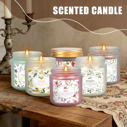 YOROXRG 12 Pack Scented Candles with Added Natural Essential Oils, 3.05oz, Suitable for Various Festivals, Parties, Yoga, and Home Scene - color: 12Colors