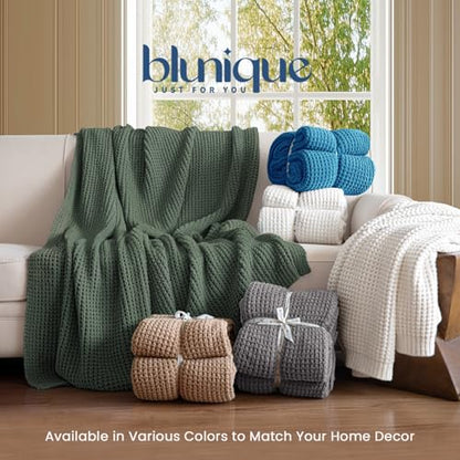 Knit Throw Blanket for Couch, Soft Cozy Fluffy Knitted Blanket for Sofa, Bed, Gift for Women Girls (Twin 60"x80") - size: Twin 60"x80"