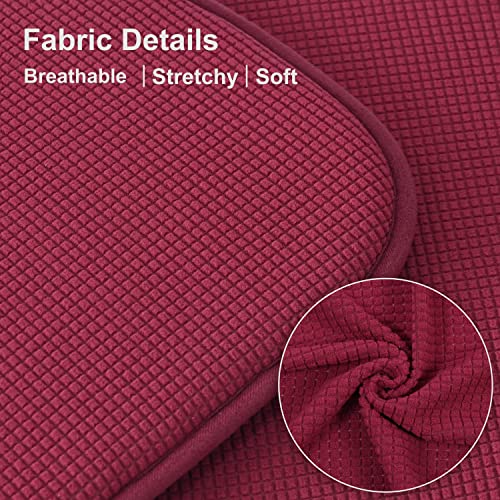 Shinnwa Kitchen Seat Cushions Set of 4, Non Slip Dining Chair Cushions, U-Shaped Indoor Chair Pads, 4 Pack, 15 x 16 Inches, Burgundy - color: Burgundy